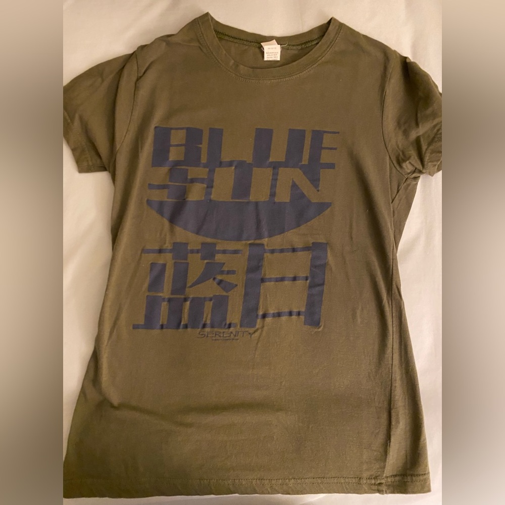 Olive green T-shirt Firefly Serenity Blue Sun large